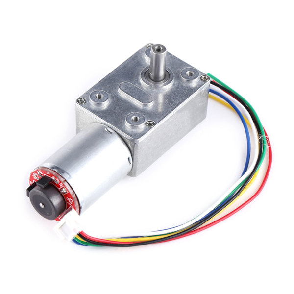 DC-motor med högt vridmoment, växelreduktion, med kodare, stark självlåsning (40 RPM)