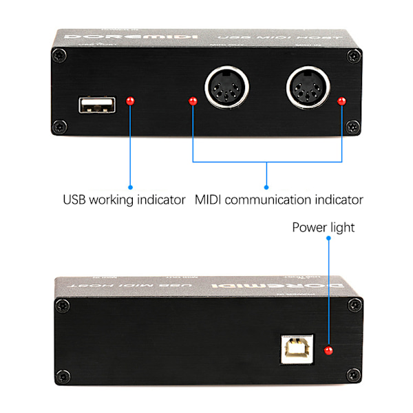 USB til MIDI Host Guitar Effector MIDI Synthesizer MIDI Generator MIDI Interface Enheder Elektronisk Instrument Udstyr