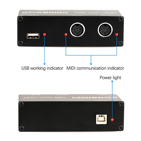 USB till MIDI Host Gitarr Effektor MIDI Synthesizer MIDI Generator MIDI Interface Enheter Elektronisk Instrumentutrustning