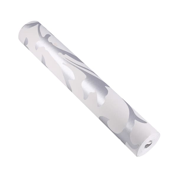 Lyxig präglad non-woven sovrum 3D vertikal tapet heminredning silver