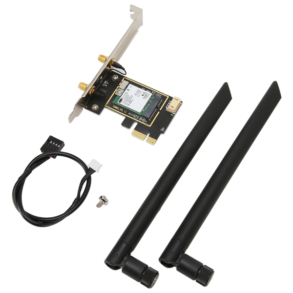 AX210NGW PCIE WiFi 6E-kort med 2 antenner 5374Mbps 2.4GHz 5GHz 6GHz Bluetooth 5.2 Stöd för MU MIMO WiFi-kort för Win10 11