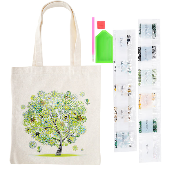 DIY Diamantmålning Väska Utsökta Strass Målning Shoppingväska Verktygssats GiftBB001