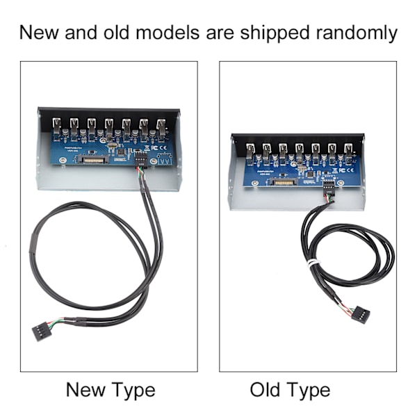 USB-hubpanel med 7 portar USB2.0 för förlustfri dataöverföring
