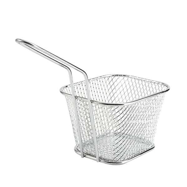 8 stk. Mini Frityrkurver i Rustfritt Stål for Chips, Matpresentasjon, Sil, Potet, Matlagingsverktøy