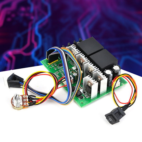 PWM DC-moottorin nopeudensäädin CW/CCW-kytkin 0~100% 80A 12V/24V/36V/48V