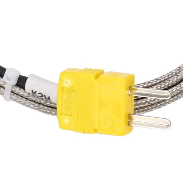 K Typ Termoelementsensor 1/8 NPT 80mm Temperaturprob Gul Kontakt ‑100 till 1250 ℃