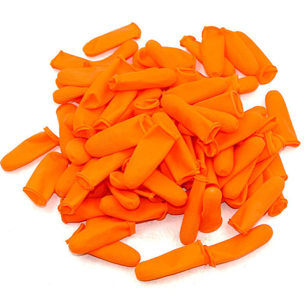 100 ST Latex Återanvändbara Gummi Fingerkondomer Skyddar Fingrar Från Infektion