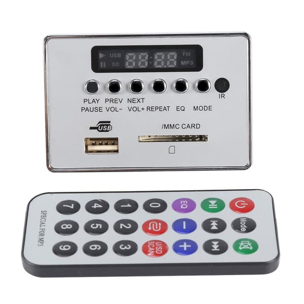 Bluetooth MP3 Dekoderkort Lydmodul USB-lagringsminne FM-radio (Sølv)