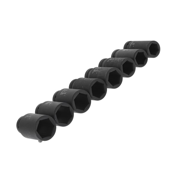 8 stk. pipesett HighTorque 6-punkts slagfast dyp kromvanadiumstål bilverktøy (britisk system)