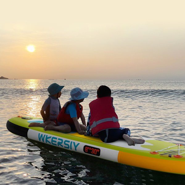 Uppblåsbar Stand Up Paddle Board för Barn 8'x30''x6' Uppblåsbar SUP Paddleboard Vattensport Surf Set med Paddel Pump Ryggsäck Fångrem Reparationskit