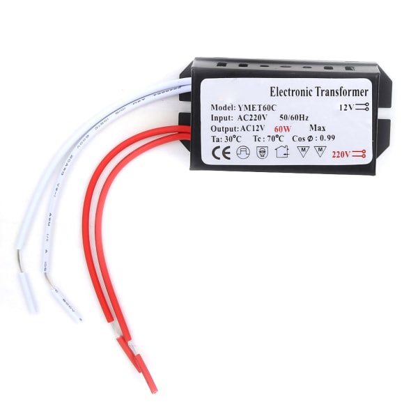 220V till 12V Elektronisk Transformator Spänningsomvandlare Smart Strömförsörjningsdrivrutin (60W)