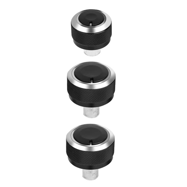 3 st Aluminium Bil Luftkonditionering Kontrollpanel Switch Knapp för GOLF 5 MK5 2005-2009