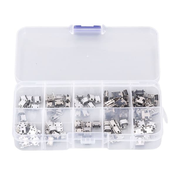 100 st Micro MINI USB Honkontakt USB-jackkontakt för hushållsapparater