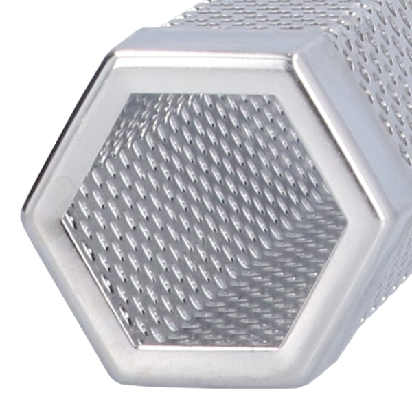 Rökare Rör 304 Rostfritt Stål Bärbar Hex Stabil Grill Rökgenerator Rör för Kallt Varm Rökning Grillade Matvaror 30,6x5cm(12 Tum)