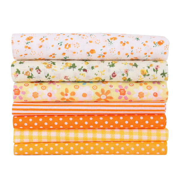 7 stk / sett 100% Bomull Batiks Sy Håndverksstoff for DIY Lommebok Putetrekk (L)