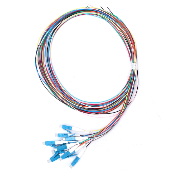 12-tråds fiberoptisk pigtail LC/UPC Single Mode Lavt innsettingstap 1,5m