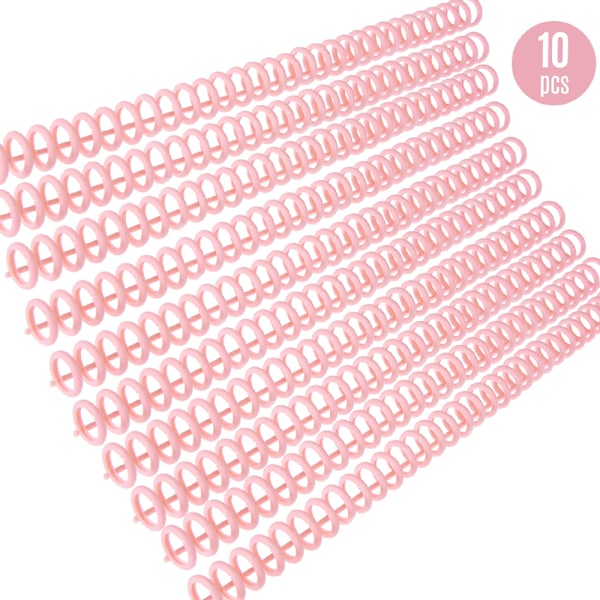 KW-trio 10 st Plast 30-Håls Lösbladspärmar Ringbindningsryggar Kammar 85 Ark Kapacitet för DIY Pappersanteckningsbok Album Kontor Skolmaterial