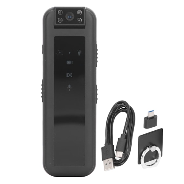 1080P Mini Body Camera Videonauhuri Puettava Taskuvideokamera LED-merkkivalolla ja Klipsillä