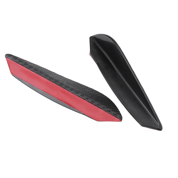 4 stk. Universal ABS Karbonfiber Bil Frontfanger Finner Leppe Spoiler Canards Trim Kit