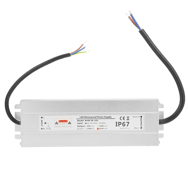 24V 150W 6.25A LED Lyslist Strømforsyning IP67 Vanntett LED Driver Transformator
