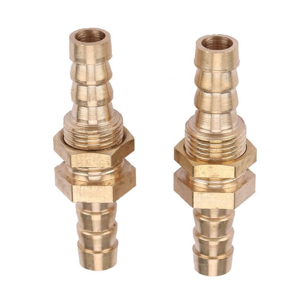 2 st Slangklämma Mässing Skott Rörkoppling Kopplingsadapter (8mm)