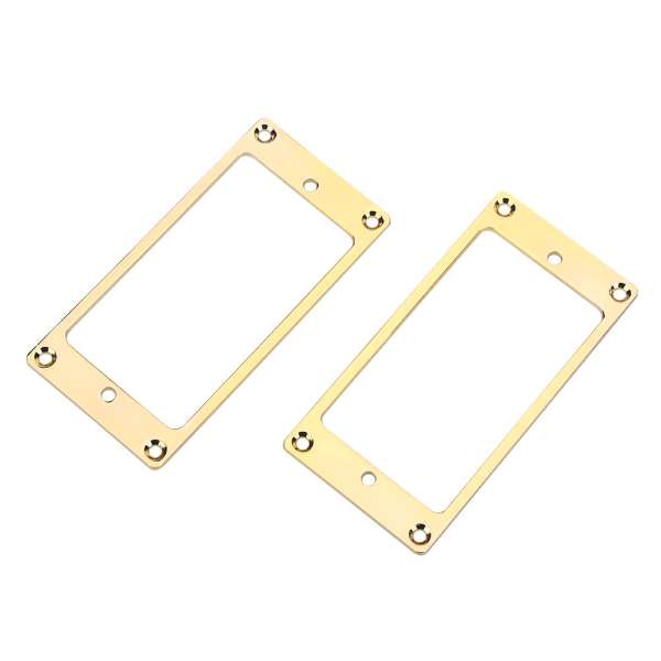2 stk. Metall Humbucker Pickup Ramme Monteringsringer Reservedeler for Elektriske Gitarer (Gull)