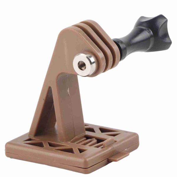 Letvægts Nylon Bærbar Hjelm Adapter Base Fast Montering til Kamera (Brun)