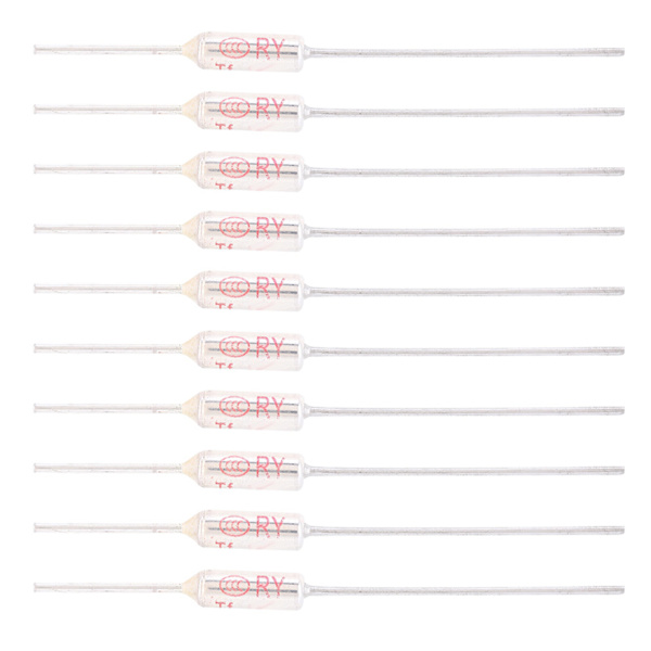 10 stk. Metal Shell Termosikring Afbryder 250VAC 10A Temperatur Sikring TF 72-250℃216℃