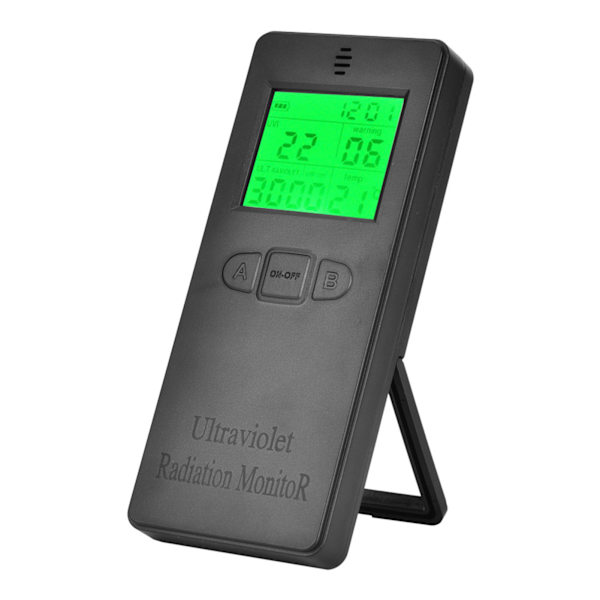 LCD Bærbar Digital Ultraviolet Strålingsdetektor UV UVI Meter Tester med Temperaturvisning