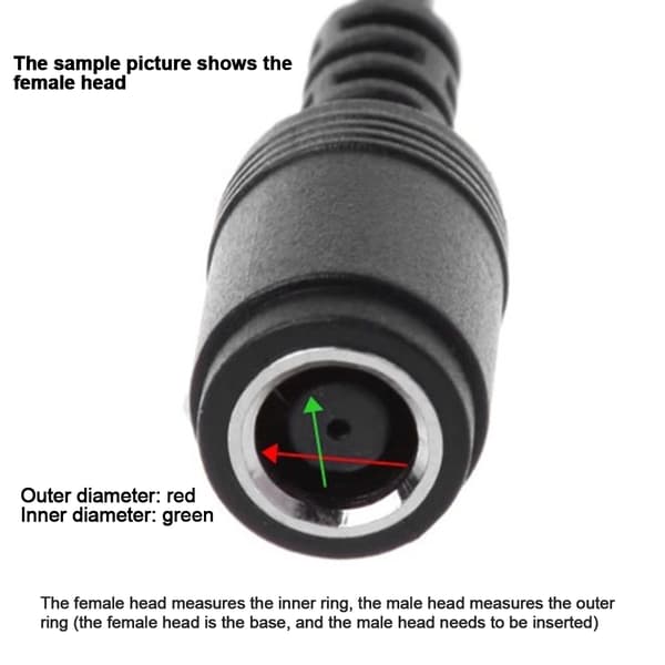 2 stk. hun til han adapter sort til HP/Dell lige til vinkel 7,4 x 5,0 mm til 7,4 x 5,0 mm