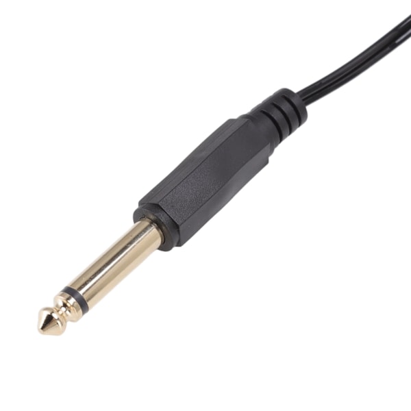 6,35 mm til 3,5 mm spiralsnoet kabel, forgyldt, udtrækkelig, plug and play, bærbar lydadapterkabel til PC, bærbar computer, MP3, mono han til 3,5 mm mono han