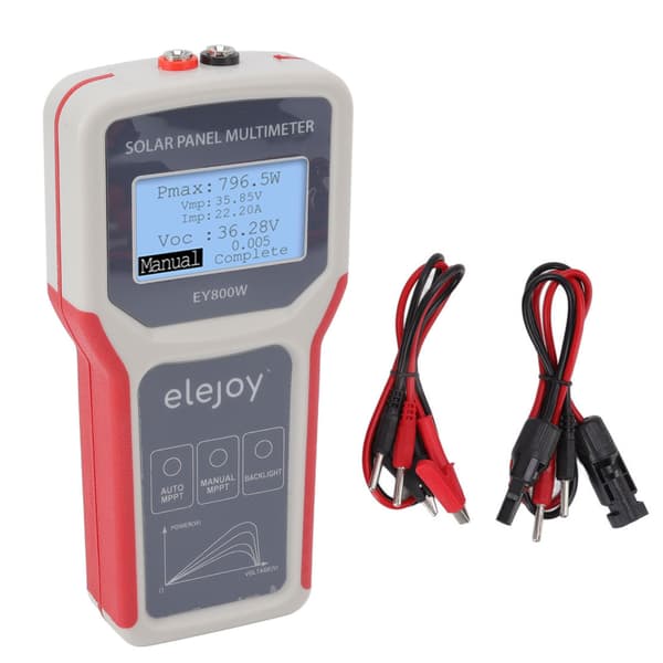 Solcellepanel-tester Multifunksjonell LCD MPPT Solcellepanel Multimeter for Fotovoltaisk Panel