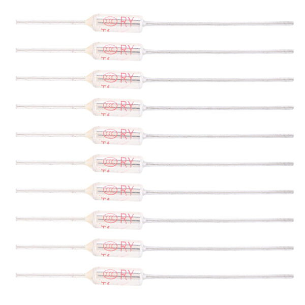 10 stk. Metalhus Termosikring Afbryder 250VAC 10A Temperatursikring TF 72-250℃ 72℃