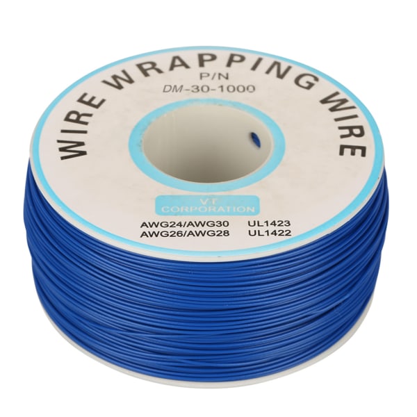 1 rulltrådslindning enkel koppartråd 30AWG kabel 0,25 mm kärndiameter (blå)