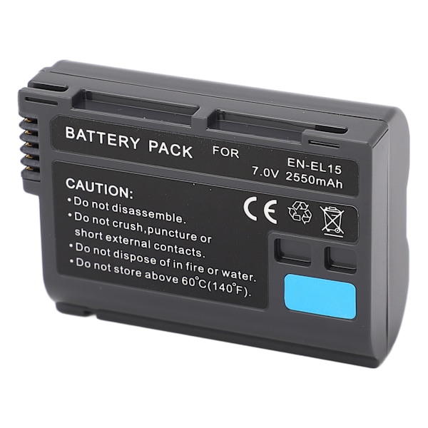 Kameran ladattava akku 2550 mAh malleille D7500 D7200 D7000 7100 D850 D750 D500 D810a D810 D800e D800 D610 D600