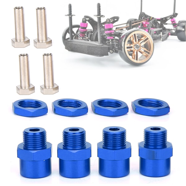 RC Bil 12mm til 17mm Hjul Hex Konverteringsadapter Tilbehør for Sakura D4 HSP 94123 1/10 Bil Blå