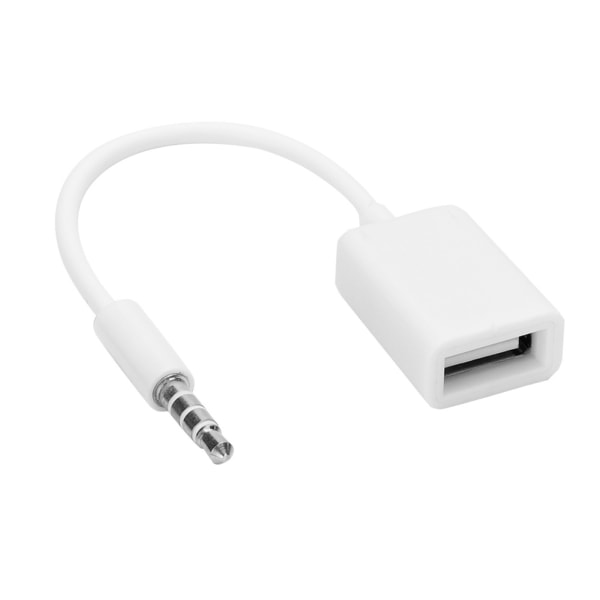 3,5 mm hannplugg til USB hunn AUX lydkabel konverter adapterledning