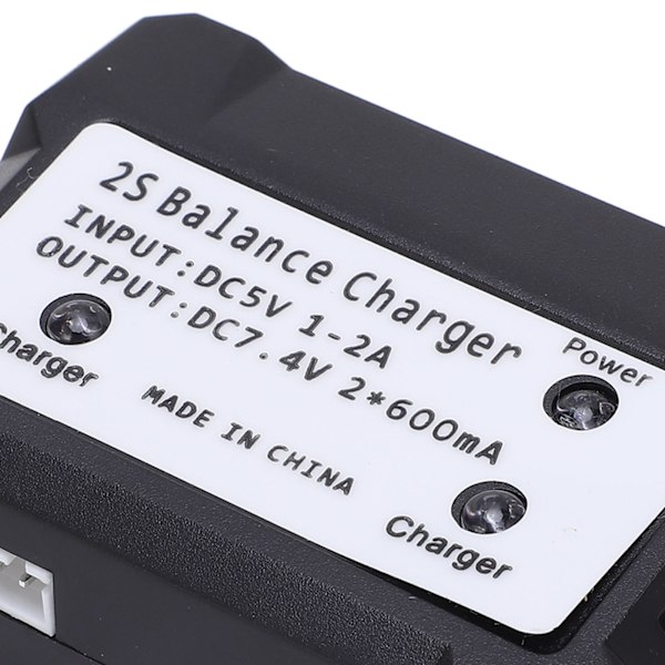 2S Balance Lader 7.4V LiPo Batterioplader til Wltoys RC Bil Båd Fly Legetøj Sort