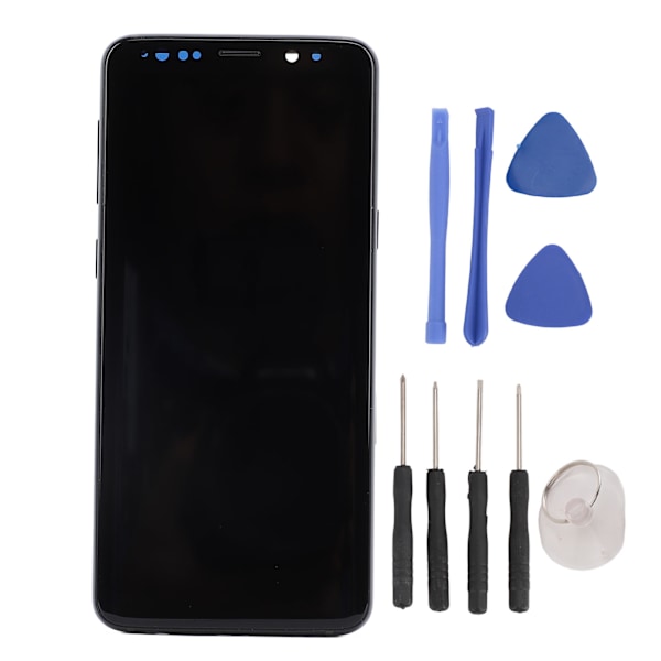 Telefonskjermmontering TFT Touch Digitizer Skjermmontering med ramme Reparasjonsverktøy for Galaxy S9
