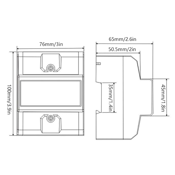 Energimåler 3-faset 4-leder LCD Digital Display DTS1891 Smart Home Elektrisk Måleenhed