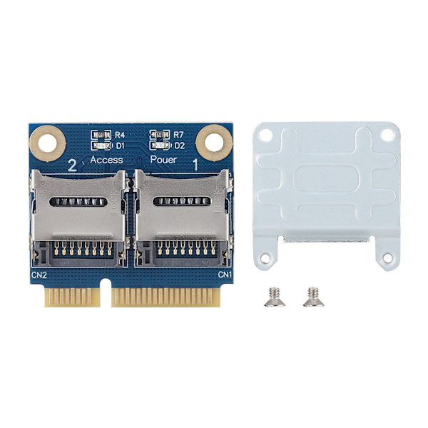 Mini PCIe til Dobbelt Micro Secure Digital Hukommelseskort Adapter Konverter Udvidelseskort