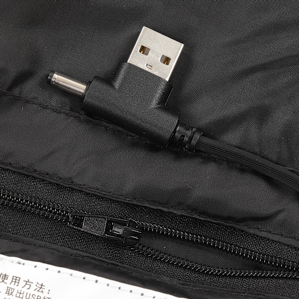 Sähkölämmitteinen liivi, 3 lämpötila-asetusta, kevyt lämmitetty takki toimistoon ja ulkoiluun, musta 4XL