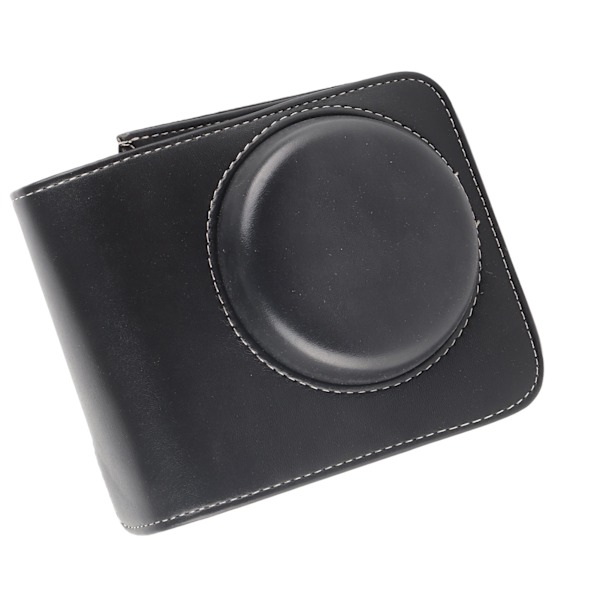 PU Läder Mini Kameraväska med Justerbar Axelrem för Instax Mini 40 Kamera Svart