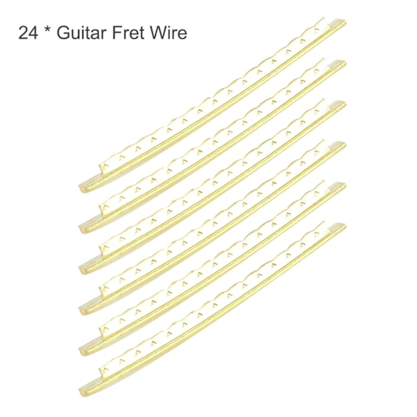 24-pack Elektrisk Gitarr Bandtråd Gitarr Greppbräda Mässing Bandtråd Bredd 2,7 mm