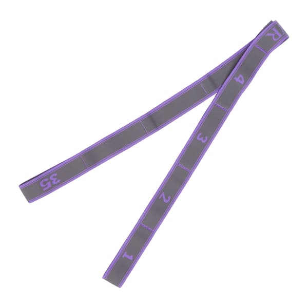 Yoga Stretch Strap Kvinder Fitness Høj Elastisk MultiLoop Trænings Elastik Bælte (Lilla Grå)