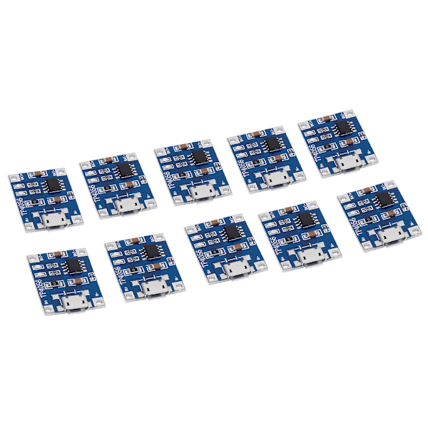 10 st Micro USB 1A Litiumbatteri Laddningsskydd Modul Laddningskort