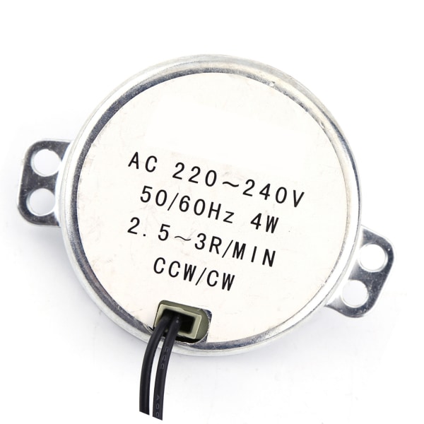 1st 220-240V AC synkronmotorväxelmotor 4W CW/CCW(2,5-3RPM)