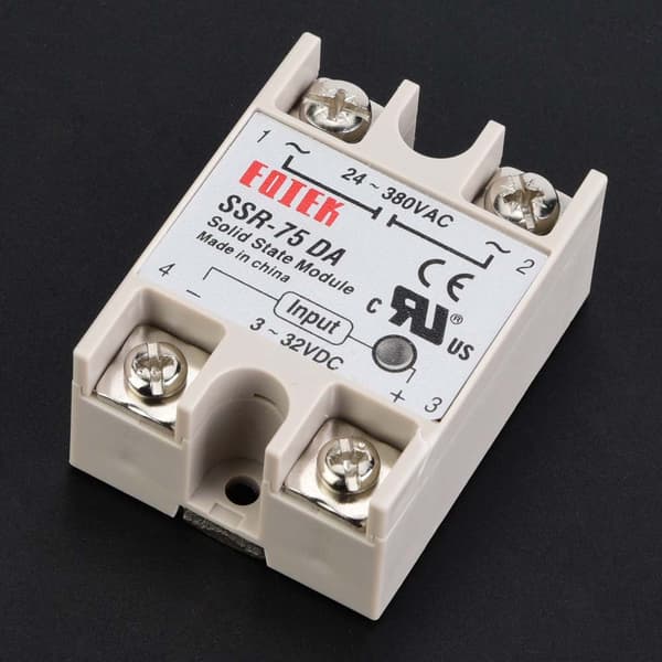 DC AC Solid State Relé SSR-75DA 75A 3-32VDC til 24-380VAC SSR
