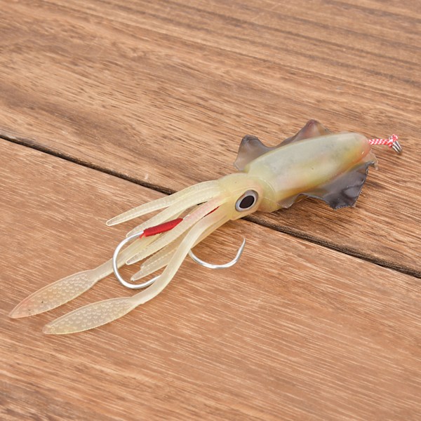 Mjukt självlysande fiskedrag UV Bläckfisk Squid Bete Fisketillbehör1#