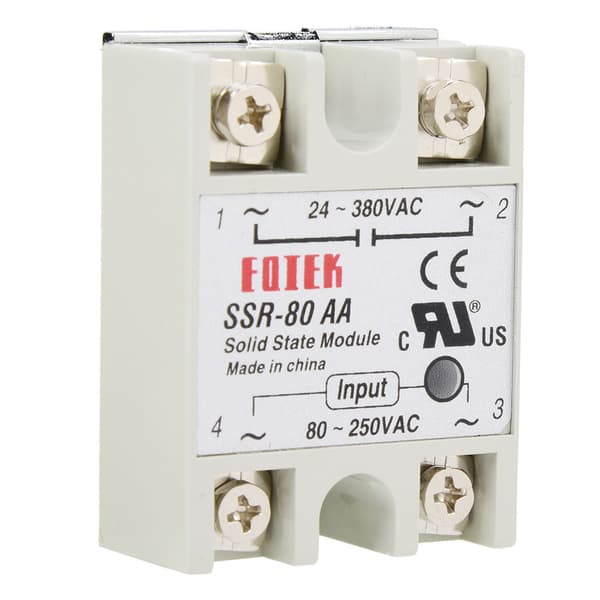 80A Enkeltfaset Solid State Relæ Switch Modul SSR-80AA 80-250VAC